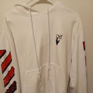 Mens Off White hoddie, size large..excellent condition